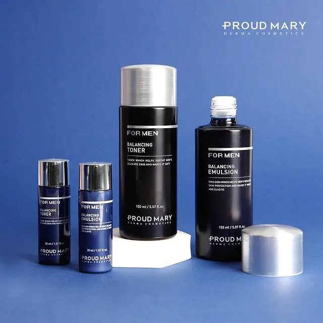 With the functions of Whitening and  Anti-aging Private Labeling Available Korean Men Skincare Set Toner150ml + Emulsion 150ml