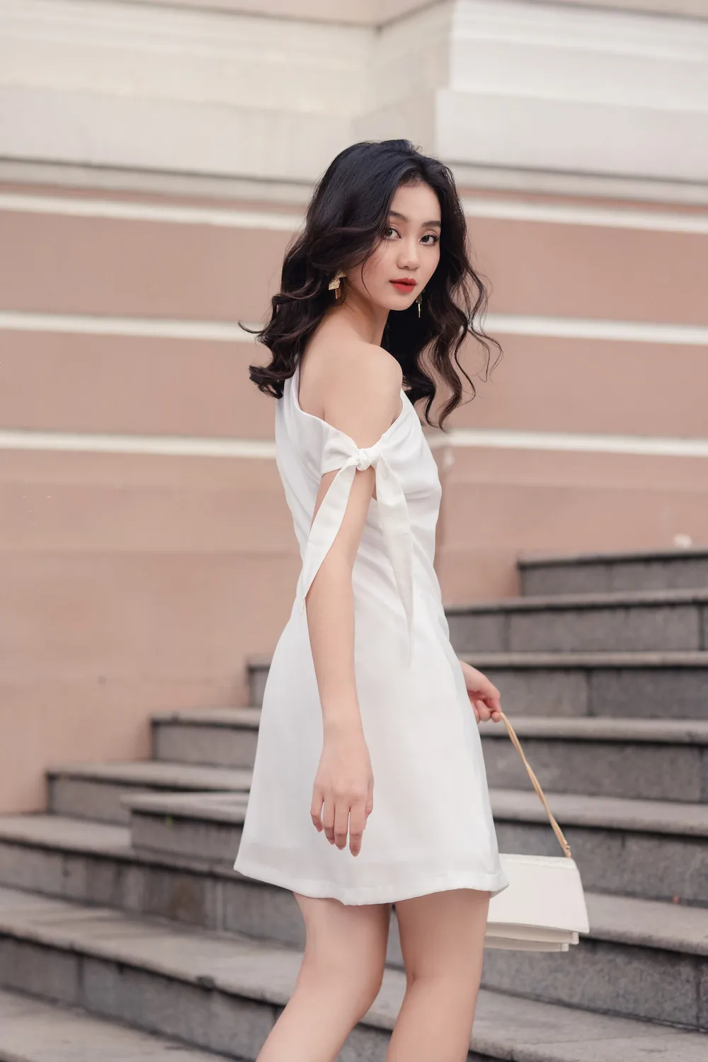 Vietnam OEM/ODM Clothing Manufacturer Custom High Quality One Shoulder Evening Dress A-Line Elegant Dress