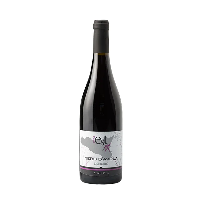 High Quality Made in Sicily Nero dAvola Sicilia Doc - Sciare di est - Dry Red table wine 75 cl 12,5% Antichi Vinai