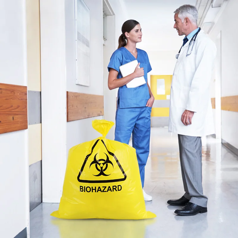 Factory Wholesale Plastic Disposable PP Biohazard Polypropylene Autoclave Bags With Temperature Indicator