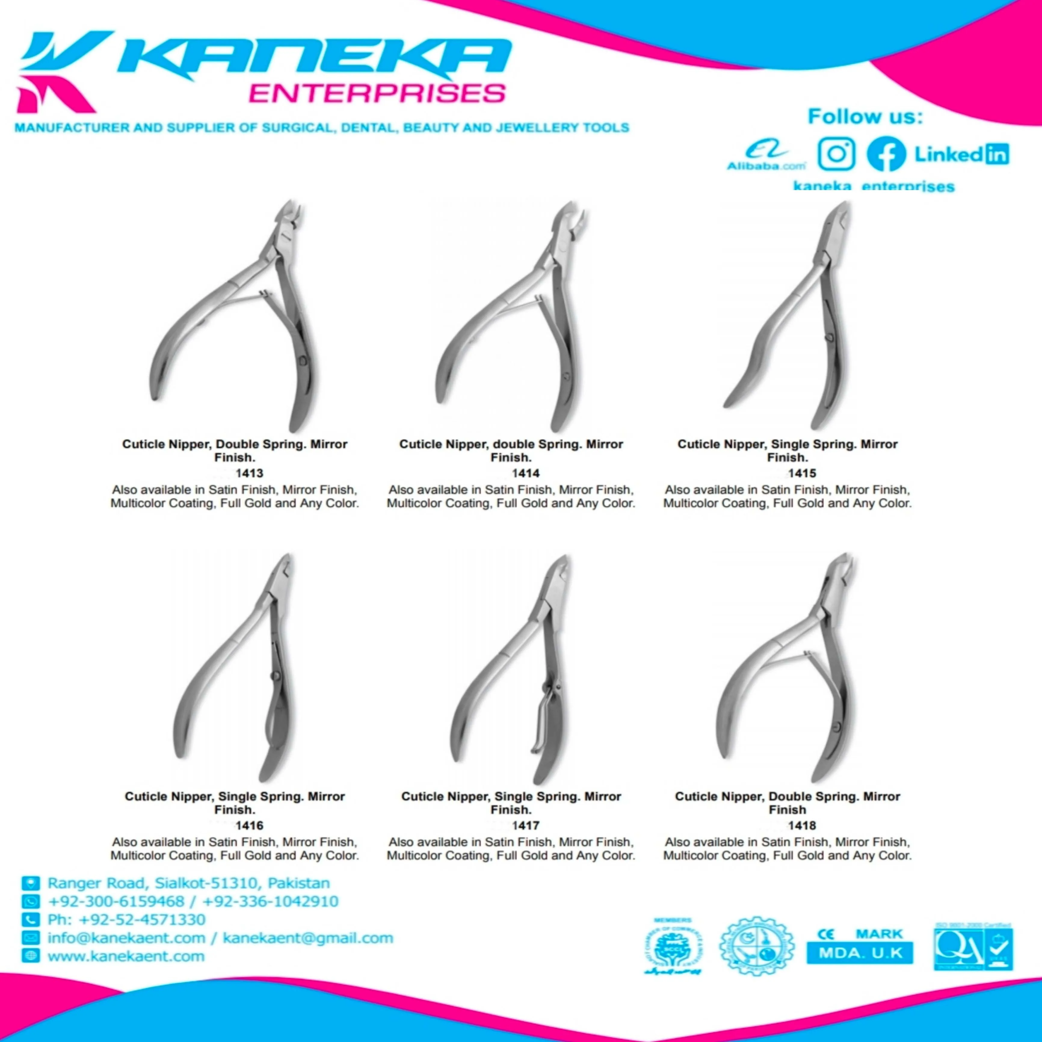 Pro Cuticle Nipper is an expertly crafted, ultra-sharp tool designed to effectively and safely remove dead skin Round Head