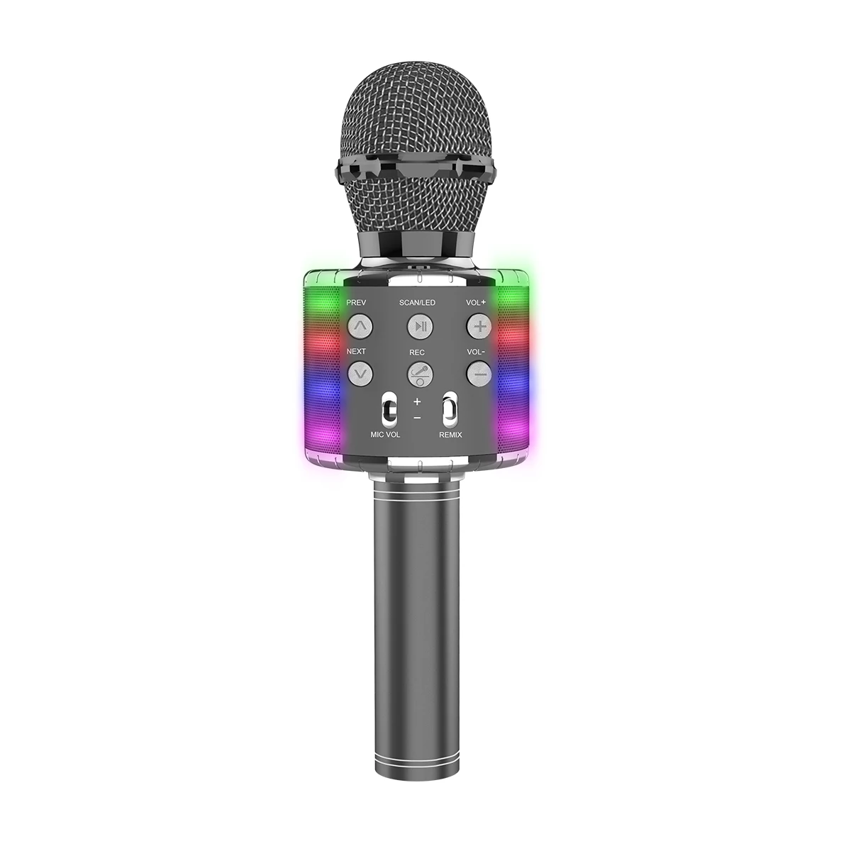 4 in 1 Karaoke Wireless Microphone with LED Lights, Portable Microphone for Kids, Great Gifts Toys for Kids, Girls, Boy