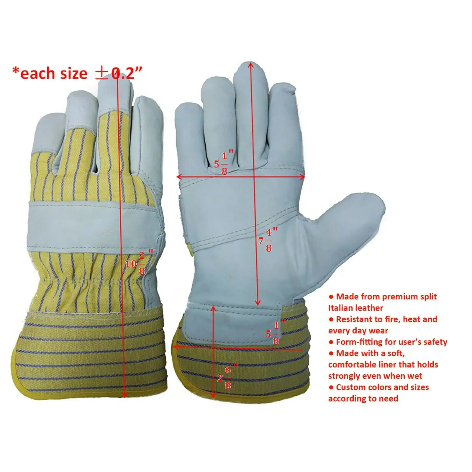 Высококачественные Защитные перчатки класса А из коровьей спилковой кожи рабочие для садоводства строительства сада оптовая продажа с завода OEM