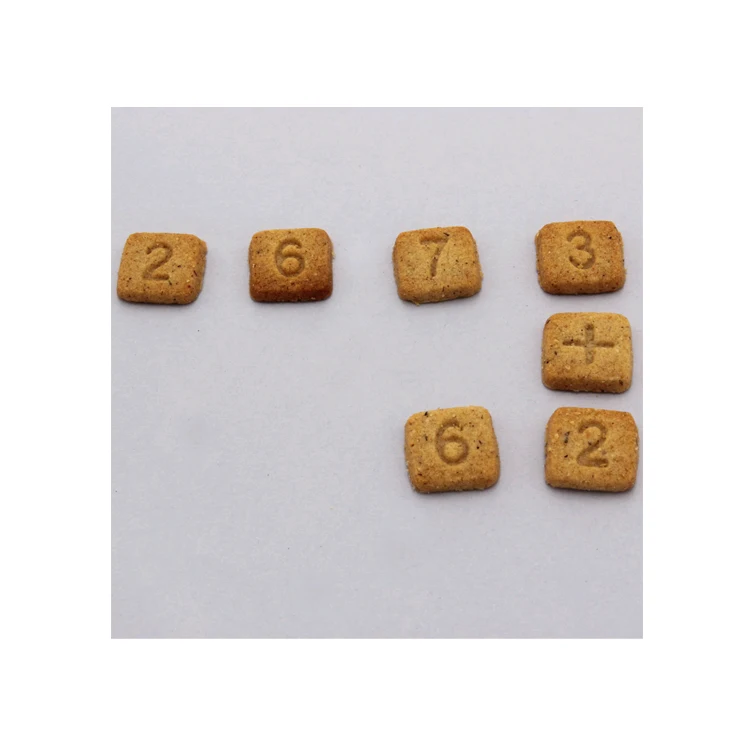 
Crunchy Squares Good Taste and Ingredients Kids Numbers Biscuits and Cookies 