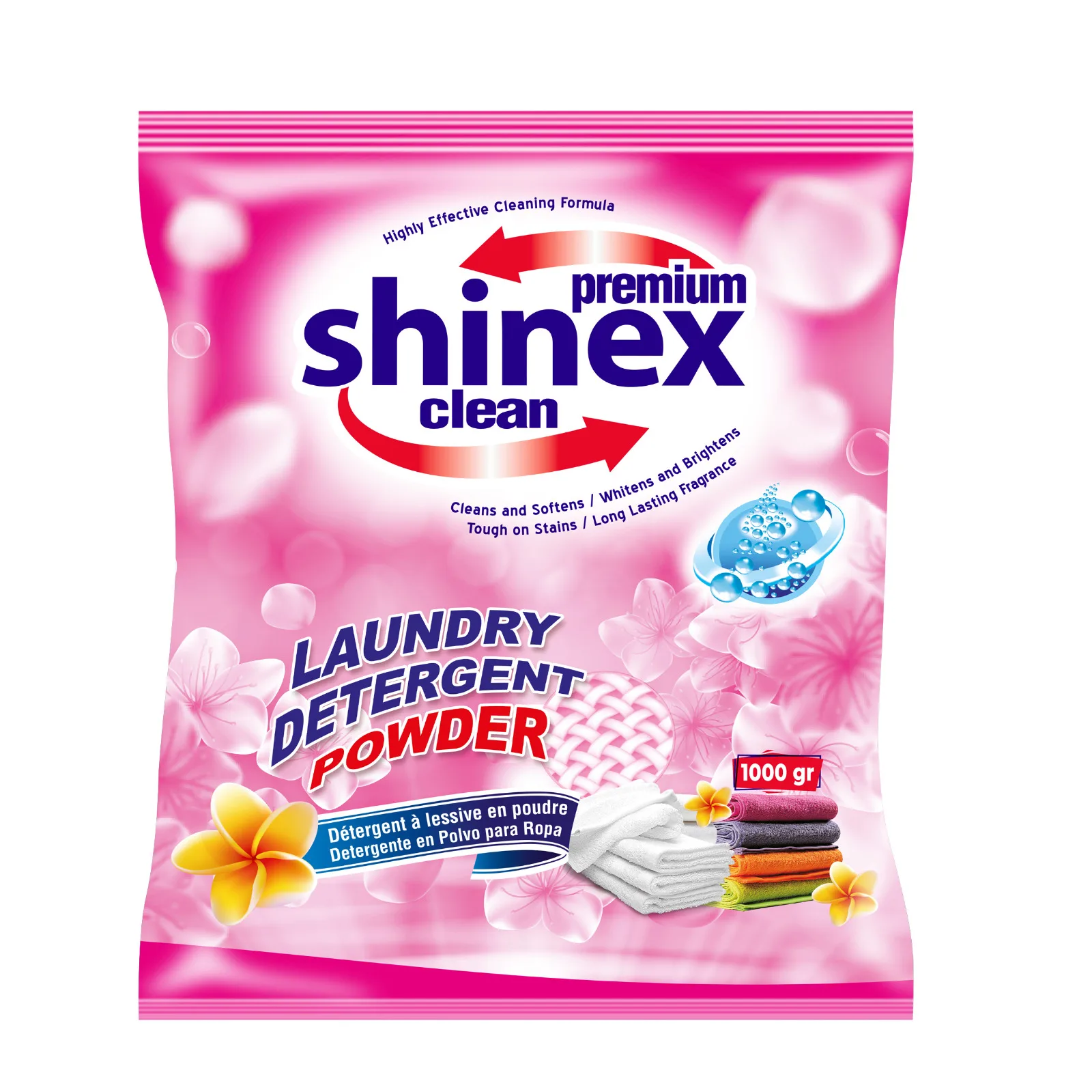 SHINEX High Quality Laundry Washing Detergent Powder 1 Kg Hand Washing High Foam Powder Detergent  Made in Turkey