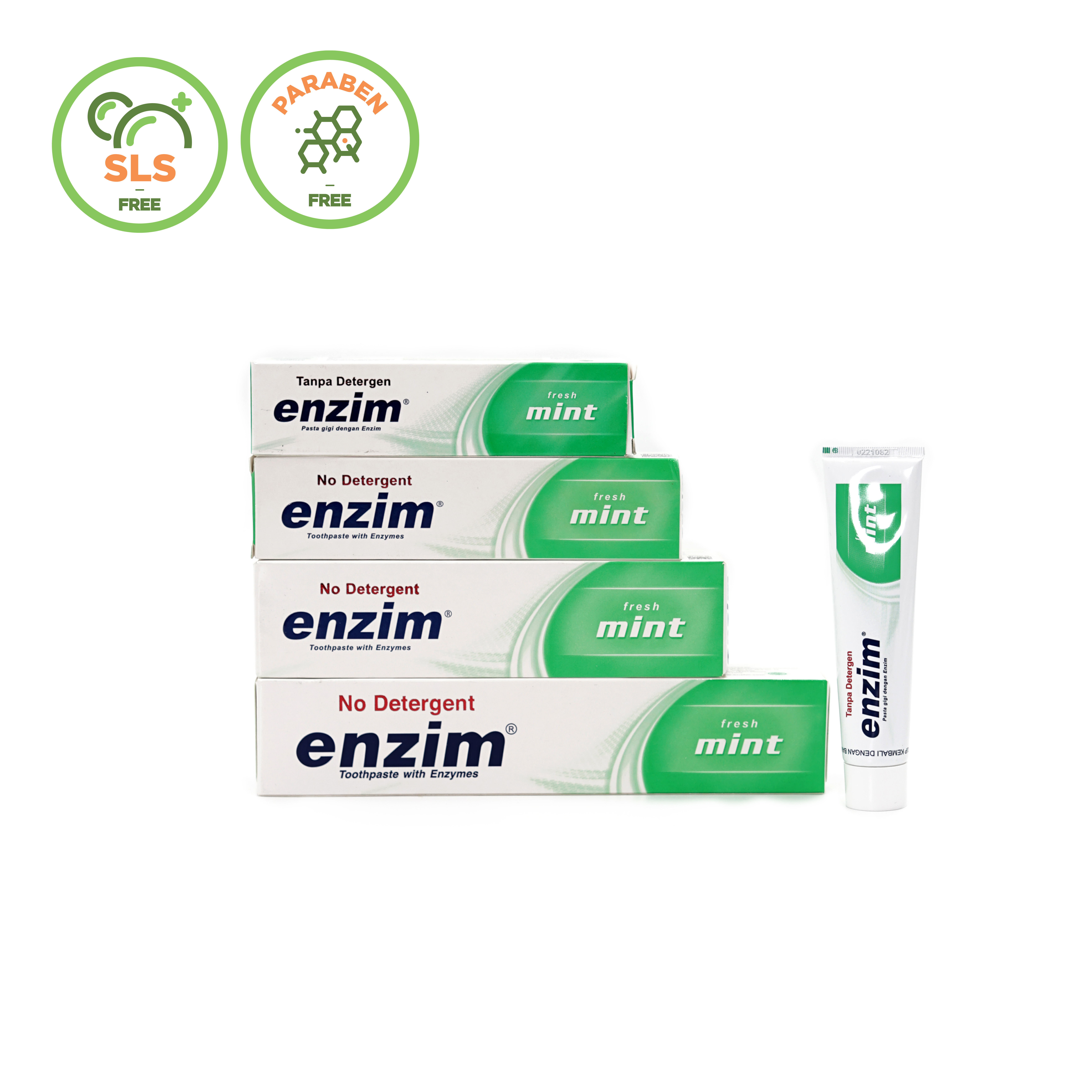  Зубная паста без моющего средства со вкусом свежей мяты 100 мл/124 г помогает избавиться от язв во рту и неприятного дыхания по оптовой цене