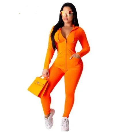 Wholesale slim fitted Women Two Piece Sets Outfits Long Sleeve Crop tracksuit for women ladies gym tracksuits women fitness wear