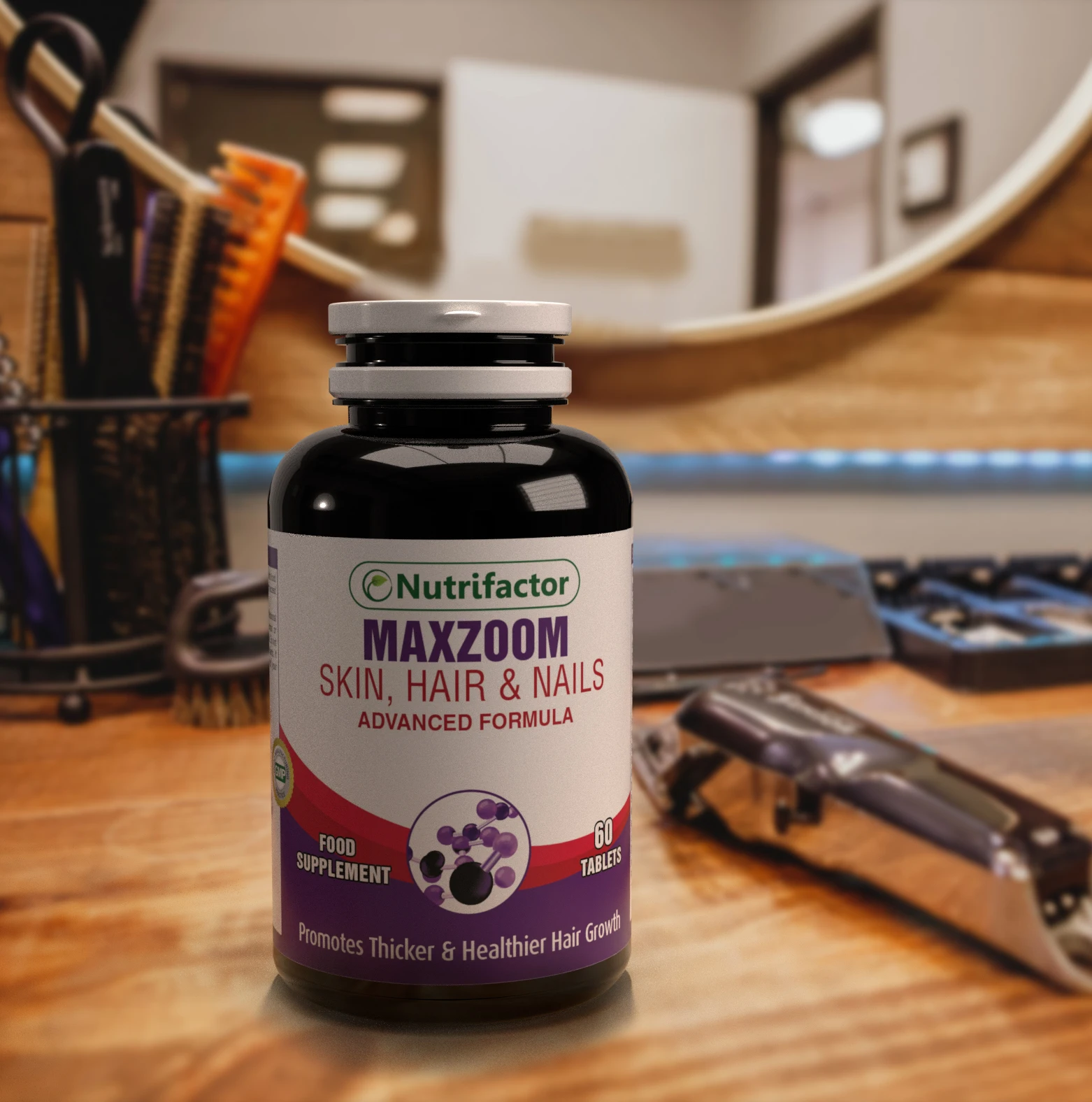 
MAXZOOM Halal Food Supplement Vitamin A C E B3 Biotin | MSM | Protect Repair and Nourish Hair Tablets Skin Women Beauty Product 