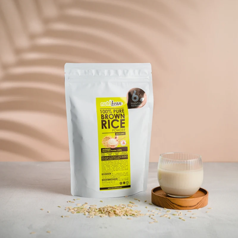 
100% Pure Brown Rice Powder - Healthy Instant Drink More Nutritious to Control colestrol, Slimming and Improve Digestive System 
