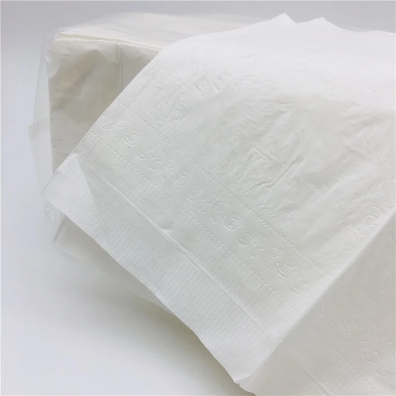 2ply virgin soft disposable paper tissue 1/8 fold dinner napkins