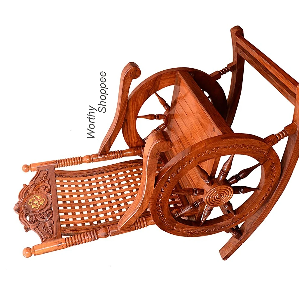 Чистый Sheesham деревянное кресло-качалка дешевое из ткани