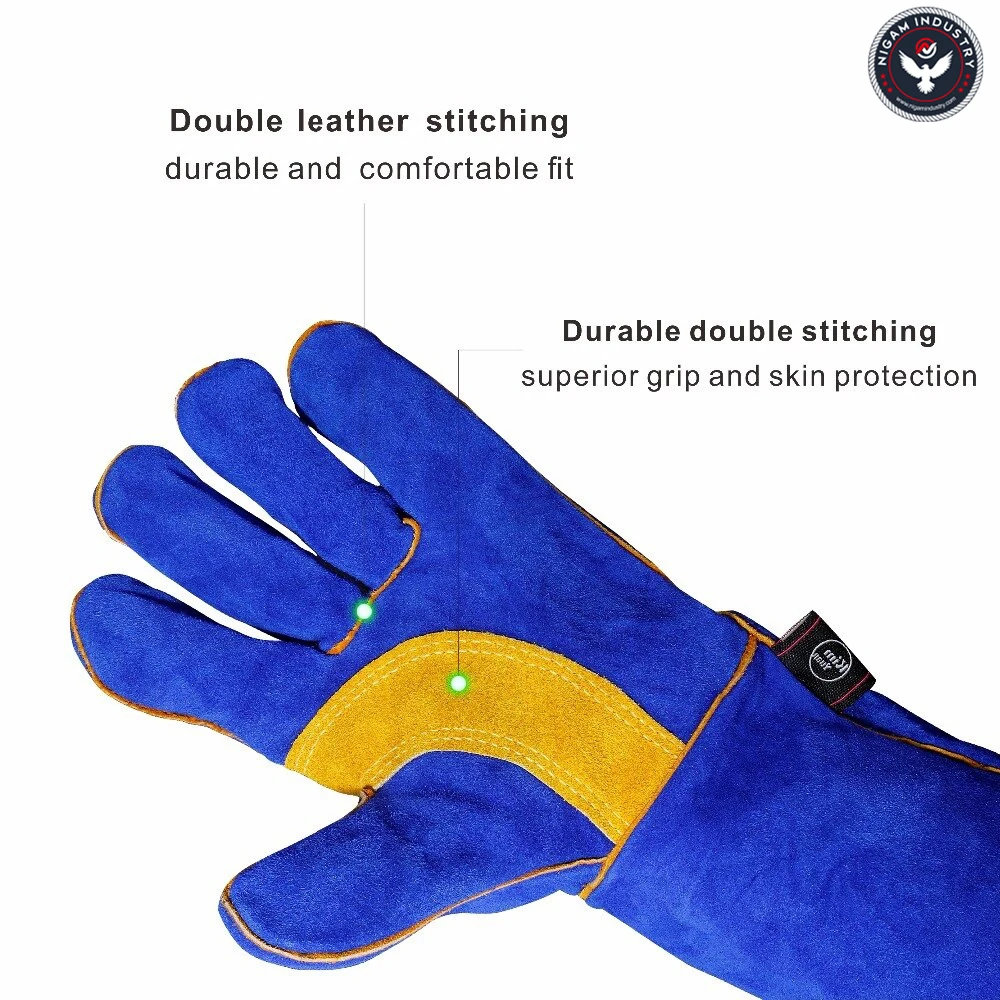 Leather Welding Gloves Heat Fire Resistant, for Gardening Tig Weld Beekeeping Working Tig Gloves.