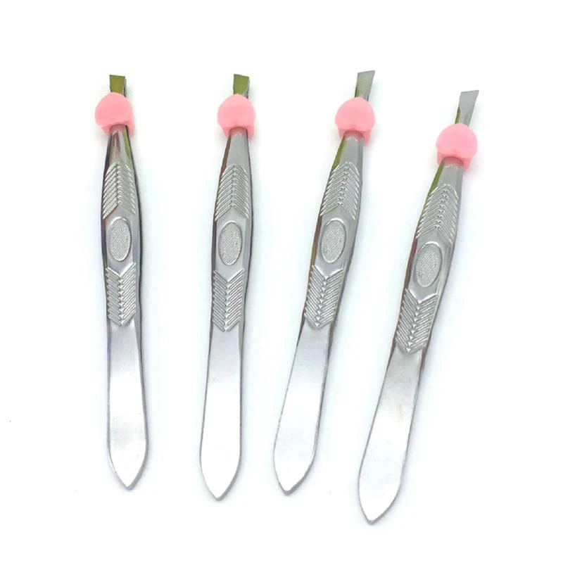 Slant Eyebrow Hair Shaping Tweezers Custom Color Eye Brow Tweezers Manicure Eyebrow Tweezers
