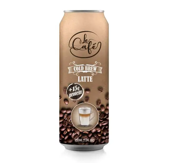 Молочный Протеин Le Cafe для холодного приготовления кофе 15 г-355 мл алюминиевый Консервированный Напиток премиум-класса здоровья