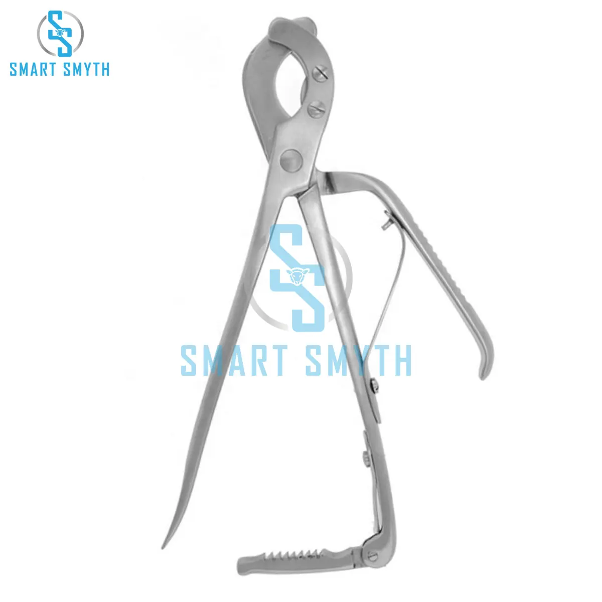 Emasculator Castration Plier White Castrator Triple Crush with Ratchet Veterinary Instruments Stainless Steel