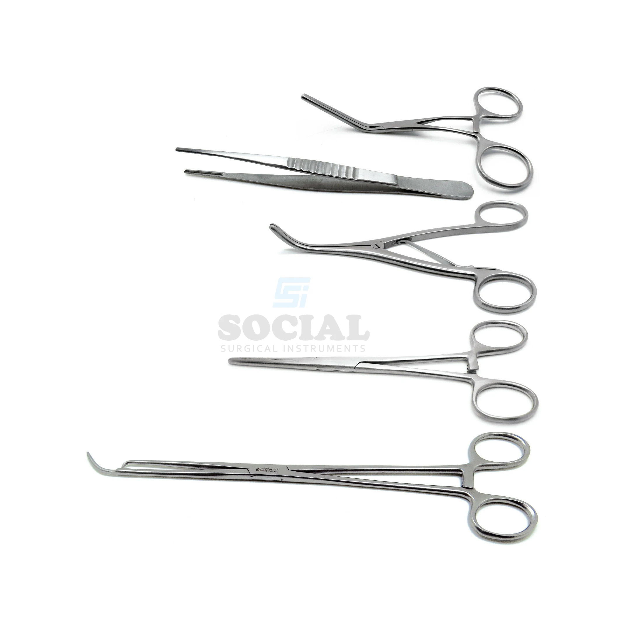 
Surgical Forceps Voarse Debakey Hulka Trousseau Instruments Set of 5 