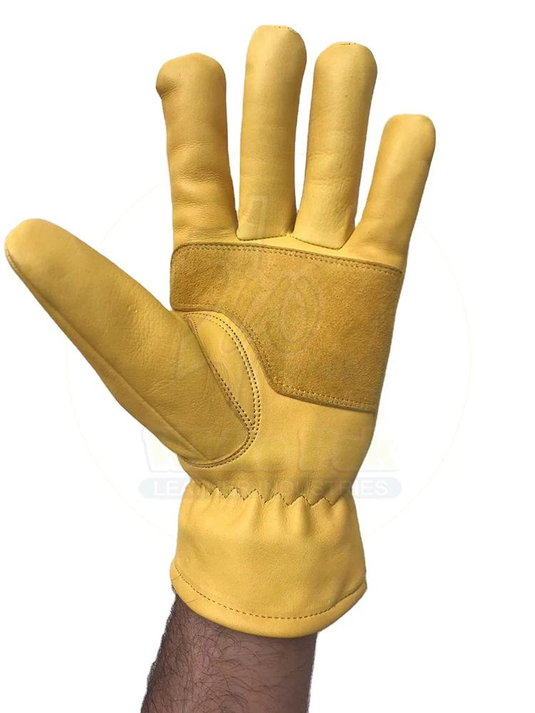 Hot Sale Cow Grain Leather Safety Gloves Work Driver and Assembly Gloves Made of Nitrile Wholesale for Work Protection
