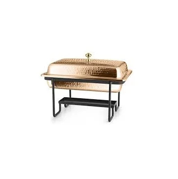 Stainless Steel Rectangular Chafing Dish With Black Stand Trending Design new Arrivals Cookware Double Boiler Food Warmer