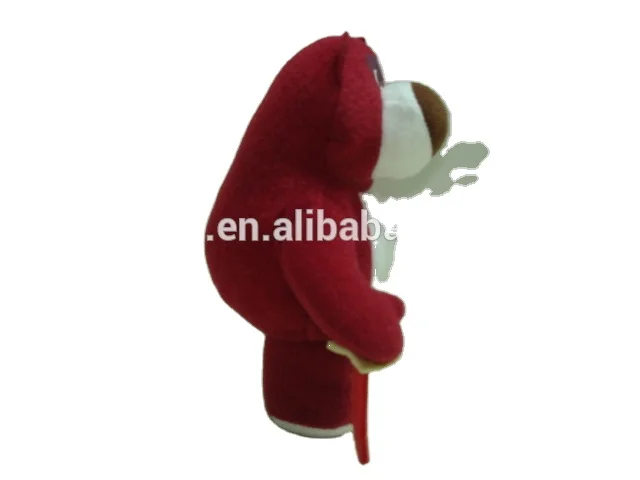 
Custom Made Cartoon Cute Red Cartoon Plush Animal Bear Toy PP Cotton OEM Bear 