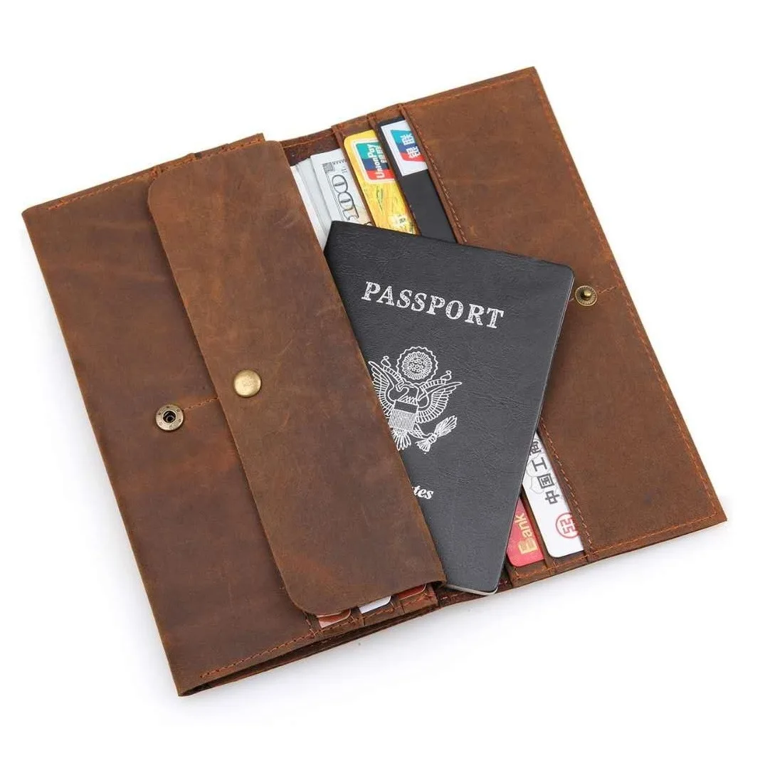 Top selling Card Multi Function Leather Long Wallet Cow-Hide Leather Long Wallets