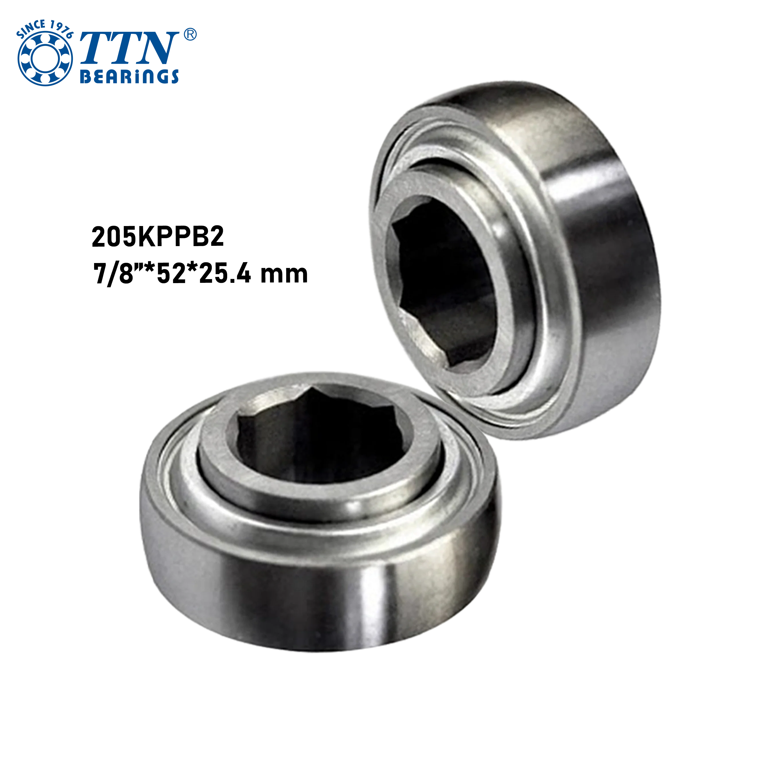 Hexagonal Bore Agricultural Bearing Series 204KPP2 204KRR2 204KPPB2 205KPP2 205KPPB2 207KPPB3 207KPP3