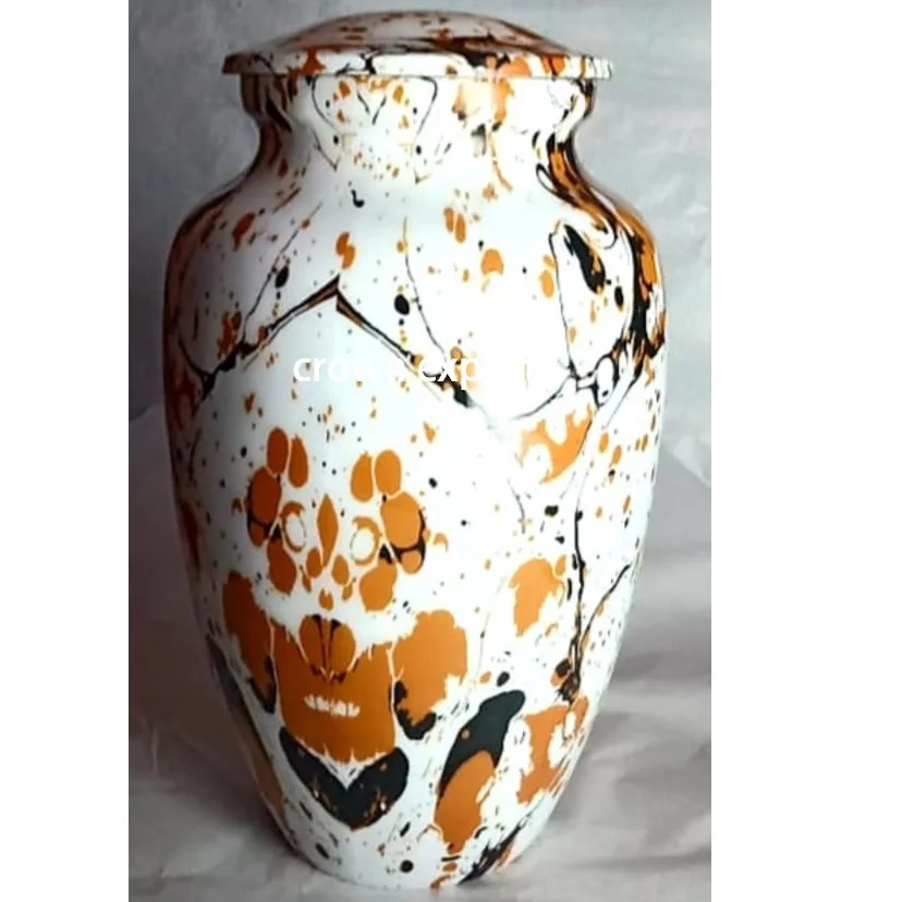 Multicolor with Glossy Look in Aluminium Metal Cremation in all Size with Multiple Printed Option for Funeral Urns Designs