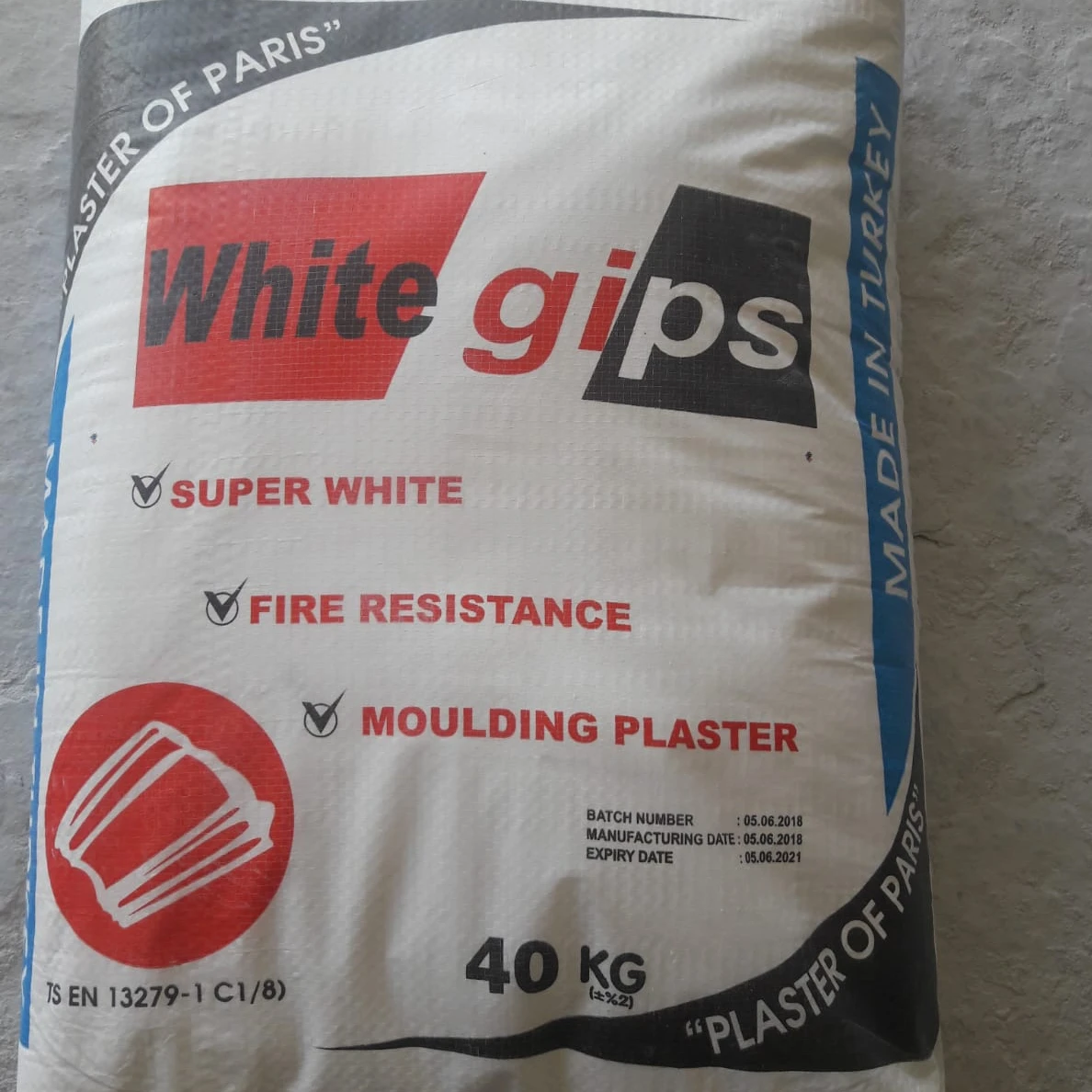 Plaster Of Paris 40 kg POP White Cement to Apapa Lagos Port Harcourt Nigeria