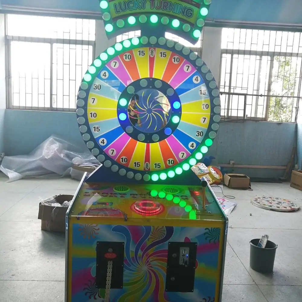 Hotselling indoor coin operated arcade lucky turning ticket redemption lottery game machine amusement for sale
