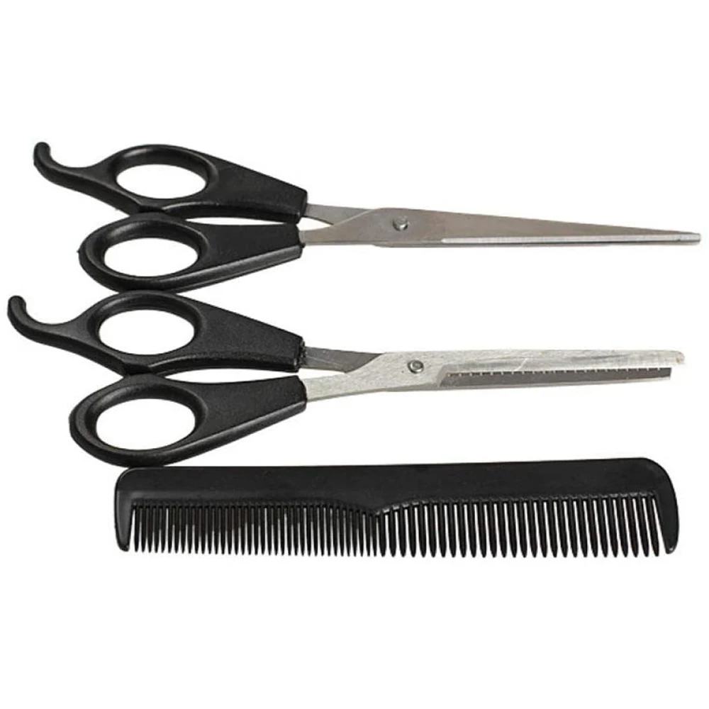 Парикмахерские ножницы для стрижки и филировки с гребнем пластиковой ручкой из нержавеющей стали парикмахерские