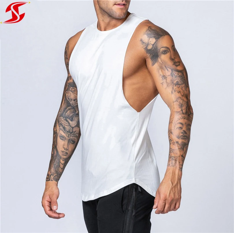 OEM новый дизайн высокое качество Мужская модная летняя майка без рукавов из полиэстера и хлопка
