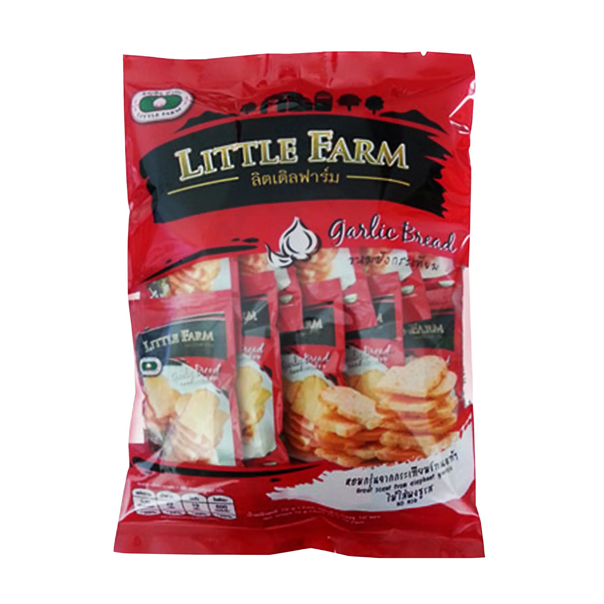 Тайланские закуски, хрустящие хлебницы, чесночная маленькая ферма, не жареная, без MSG-маленькая упаковка/несколько пакетов/Большая упаковка