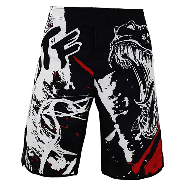 
Digital Sublimation Custom Jiu Jitsu Kickboxing MMA Compression Short Pattern Muay Thai Shorts 