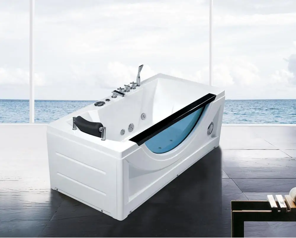 led light bubble acrylic massage bathtub in factory price