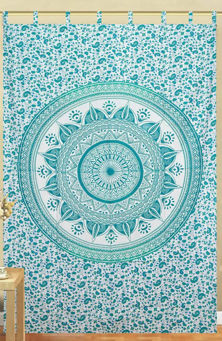 Mandala Dream Catcher Wall Hanging Small Cotton Curtain for Door Window Valance Multiple Colors Hotel Hospital Shade Decoration