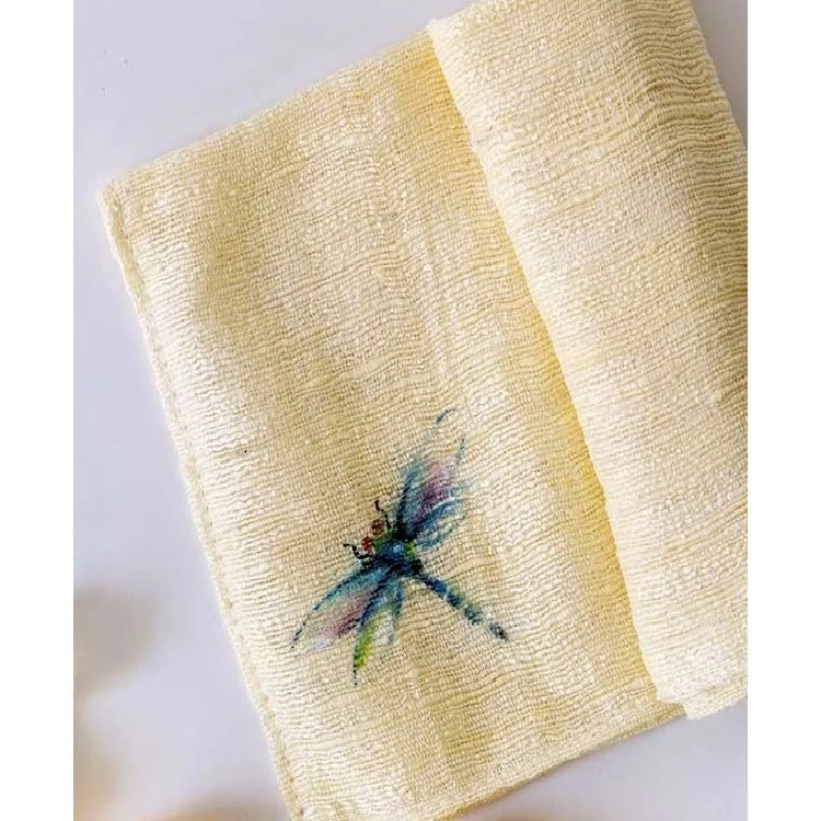 100% Organic Mulberry Silk For Smooth Luminous Skin  Face Washcloths As Silk Towel