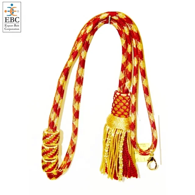 OEM Wholesale Gold Bullion Wire Tassel Pectoral Cord for Bishop Priest Stole Vestment Cross Green Gold Twisted Metallic Trim