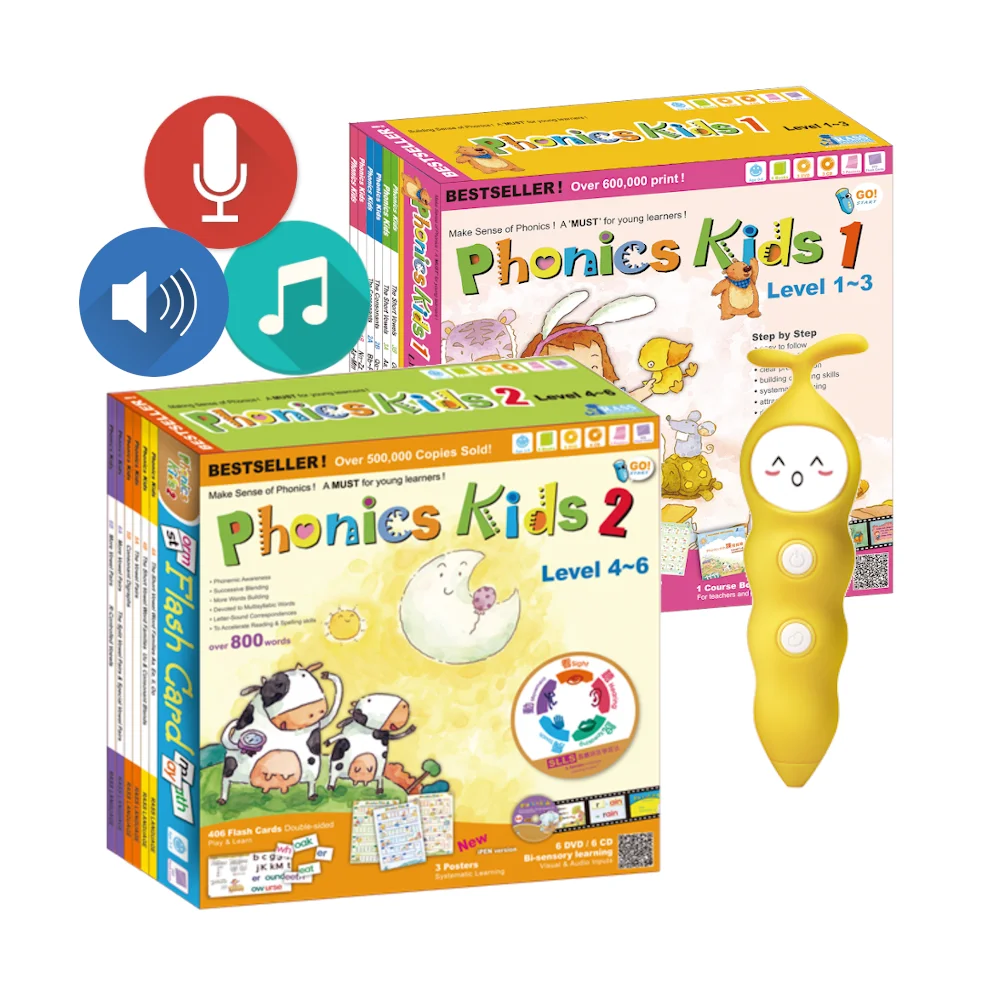  Phonics детский набор 1 и 2 XY1808 детская книга для чтения с