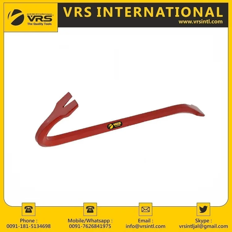 Best VRS Null Puller Custom Color Drop Forged Carbon Steel Flat Body Wrecking Bar with Claw Nail OEM Tool