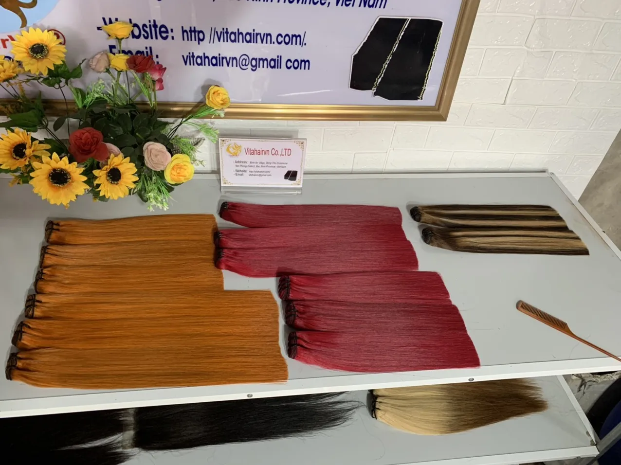 Недорогие высококачественные цветные накладные волосы из Вьетнама