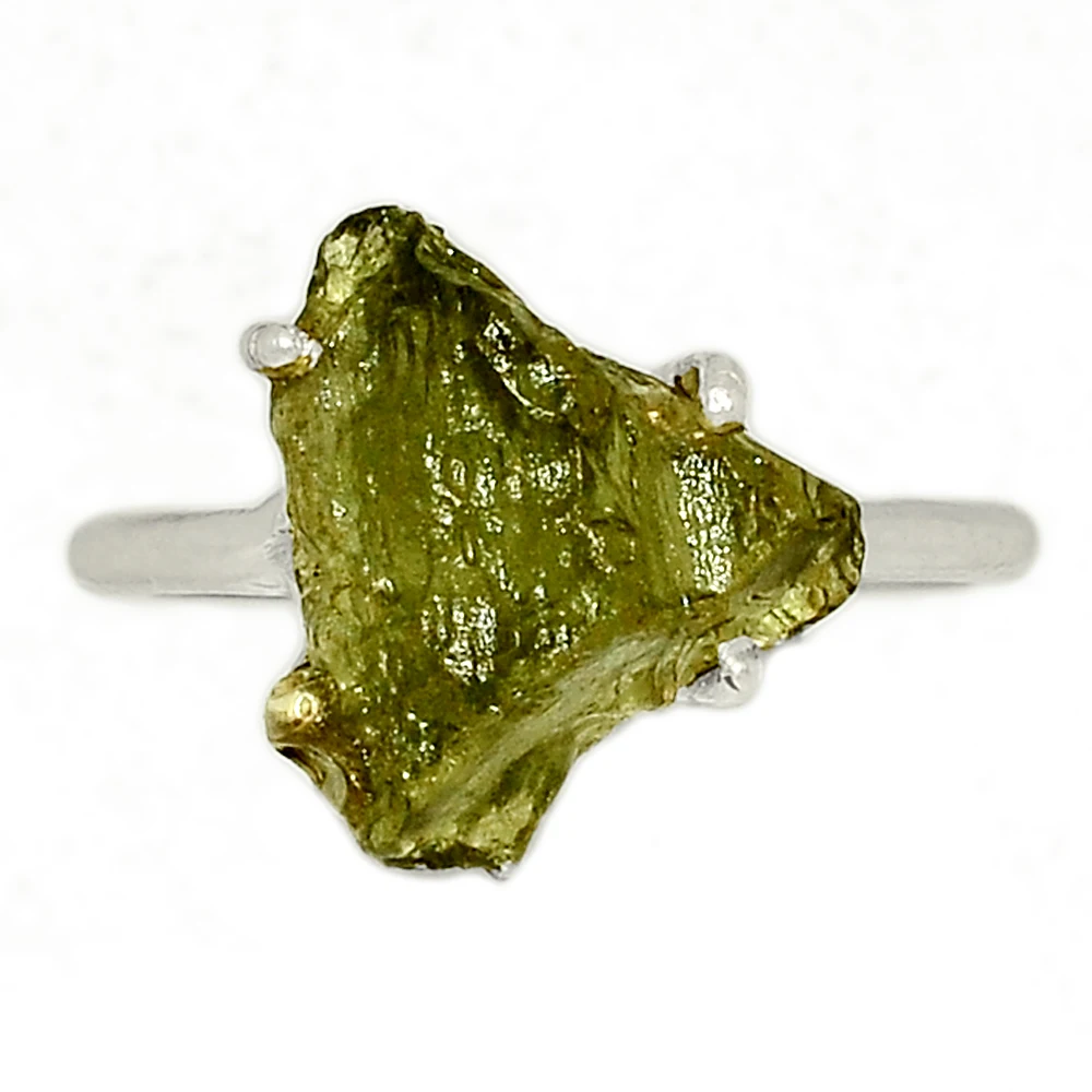 Уникальные кольца Moldavite из стерлингового серебра по низкой цене ручной работы в большом ассортименте от индийского
