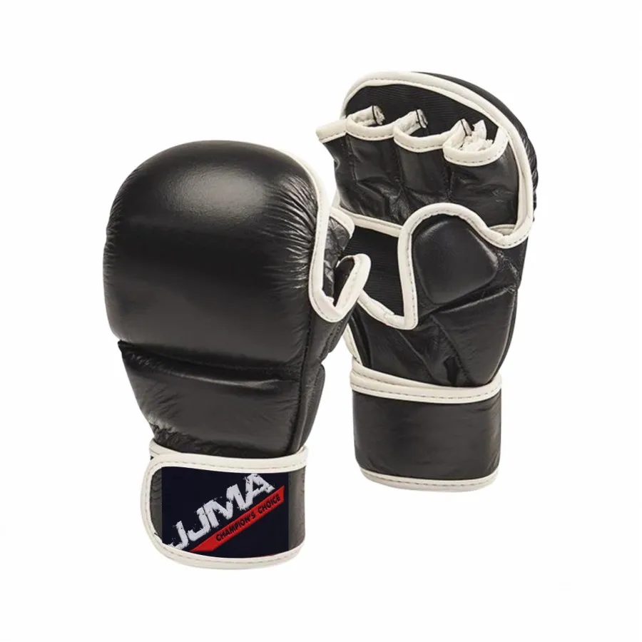 MMA Gloves Combat Sports Matt Black 7oz MMA Training Sparring Grappling Boxing Muay Thai Punching Bag UFC Gloves