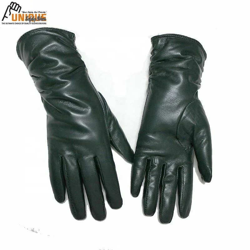 
Lining Leather Gloves 20020 Long Winter Sheepskin Fashion Mittens For Women 