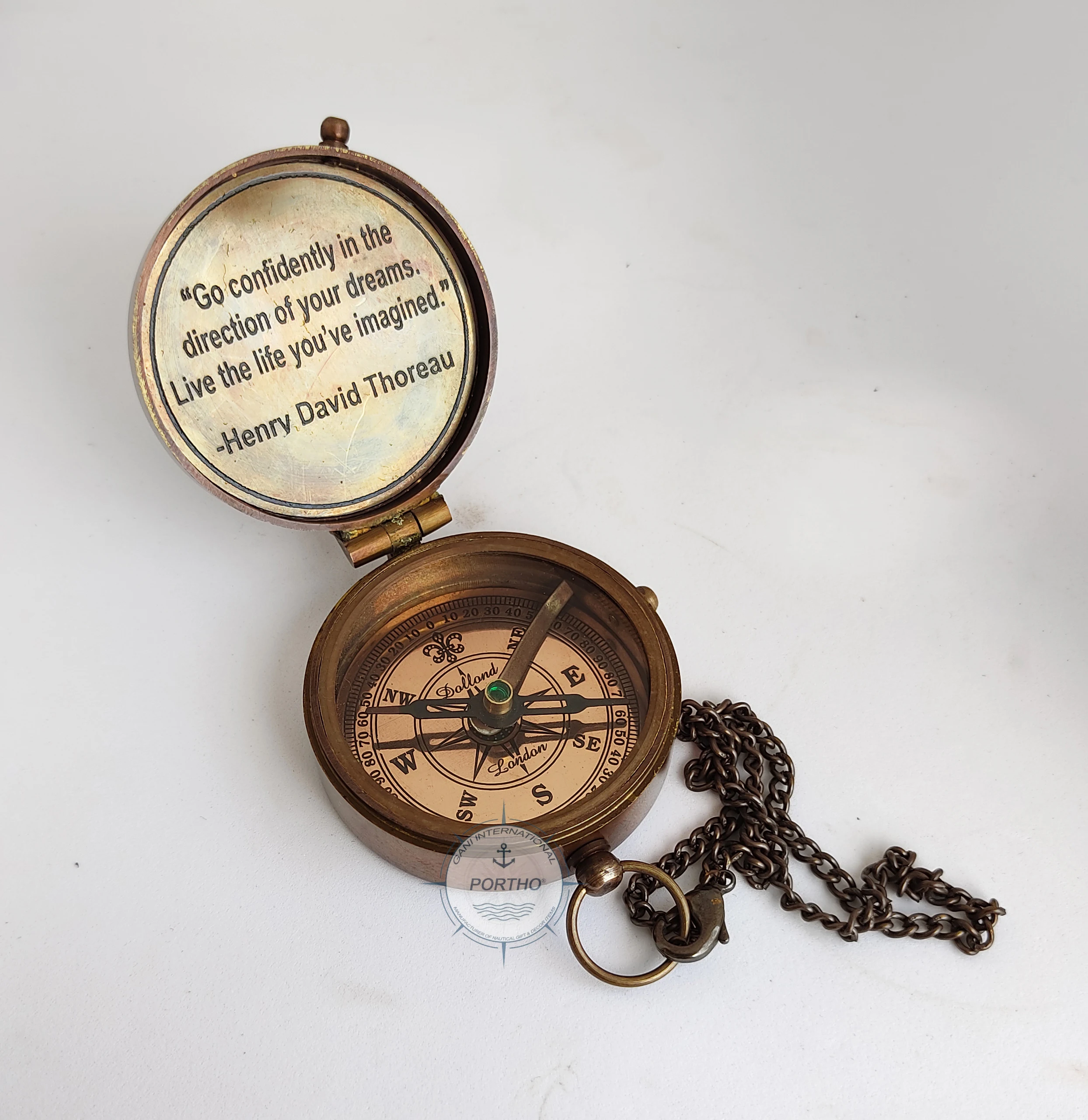  Antique Brass Birthday Compass With Wooden Box Pocket compass Best