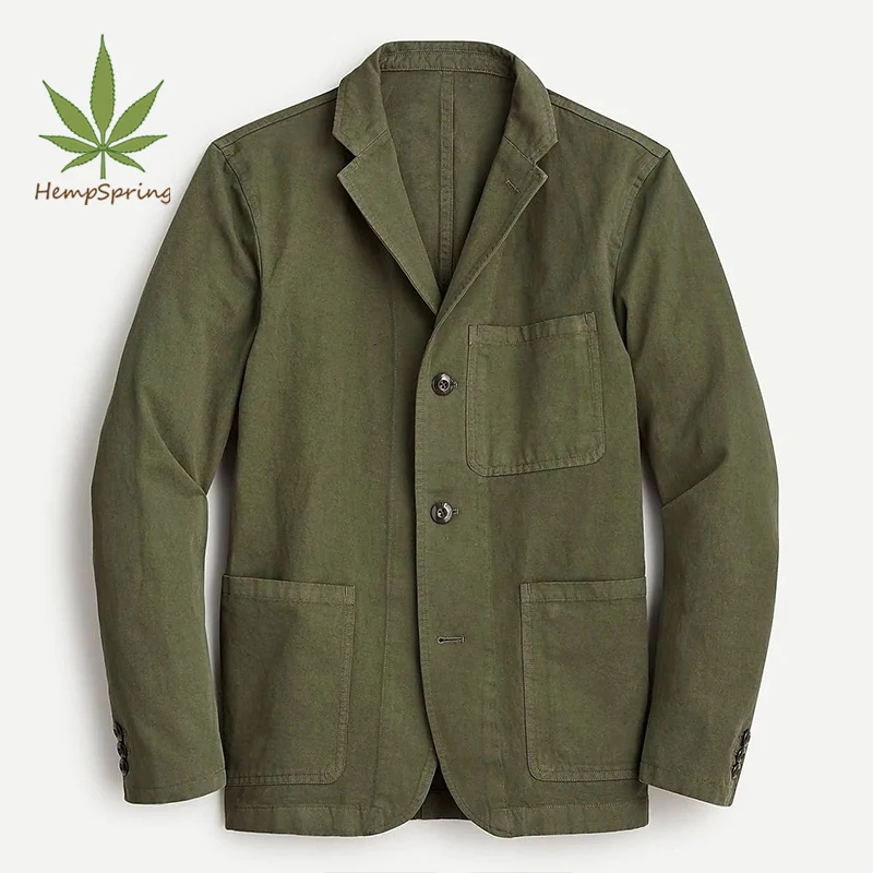 HempSpring Outdoor Windbreaker Outerwear Hemp Jacket Coats High Quality Hemp Organic Cotton Jacket