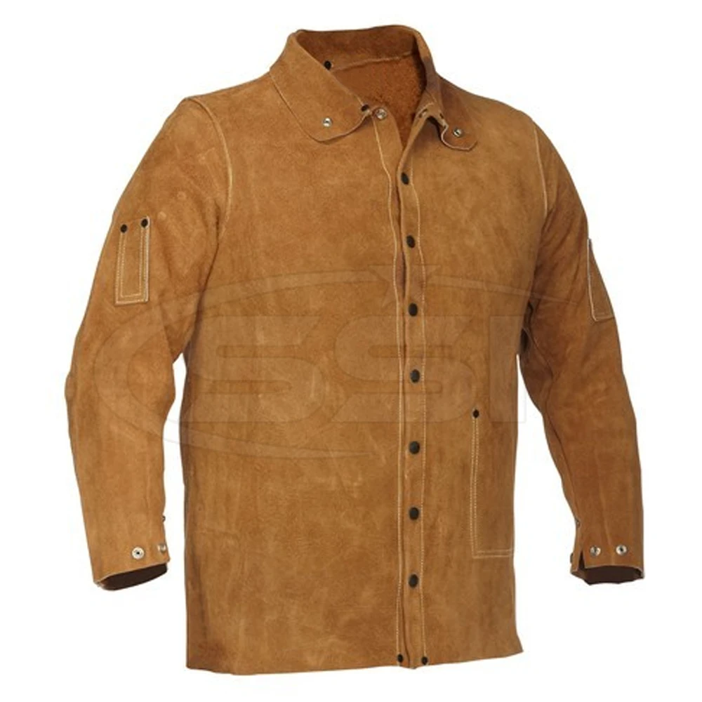Working Leather Welding Protection Clothing / garments / Cow split leather welding jackets