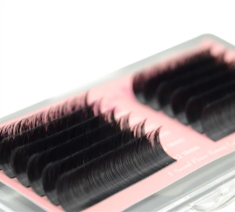 
Eyelash extensions manufacturer mix length private label easy fanning eyelash extensions 