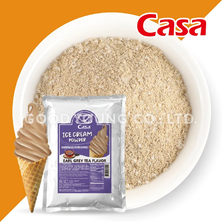 Халяльный мороженое Earl Grey Black Tea Flavor мягкий порошок мороженого смесь пузырьков чайные