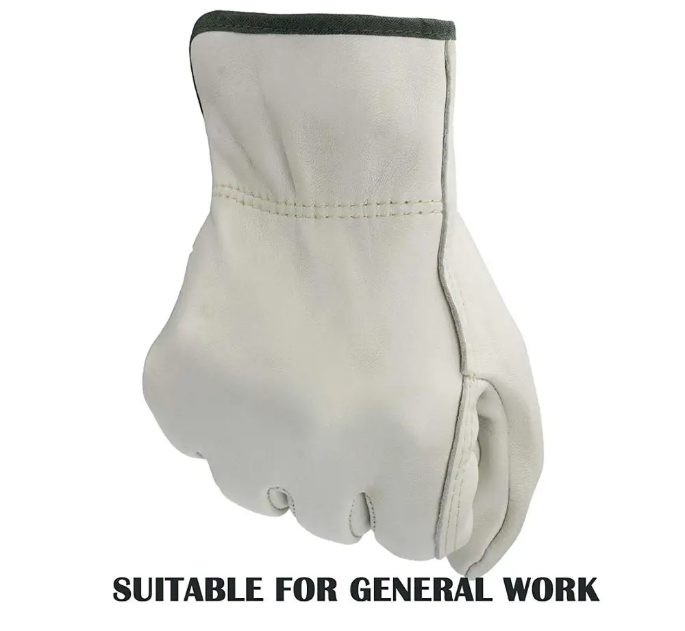 Leather Garden Gloves Flex Grip Soft Sheepskin Gardening Glove Elastic Wrist for Men and Women