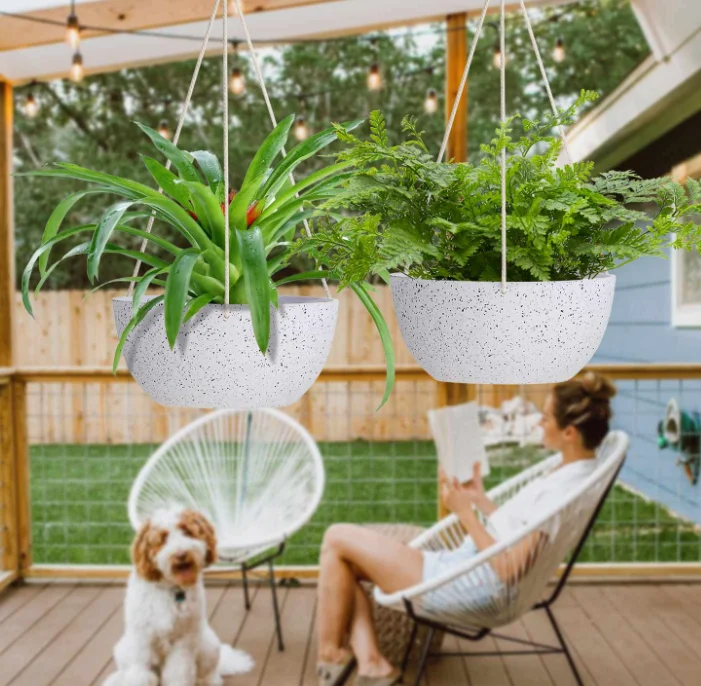  Wholesale Plastic Hanging Planters Plant Flower Pots Containers with Drainage
