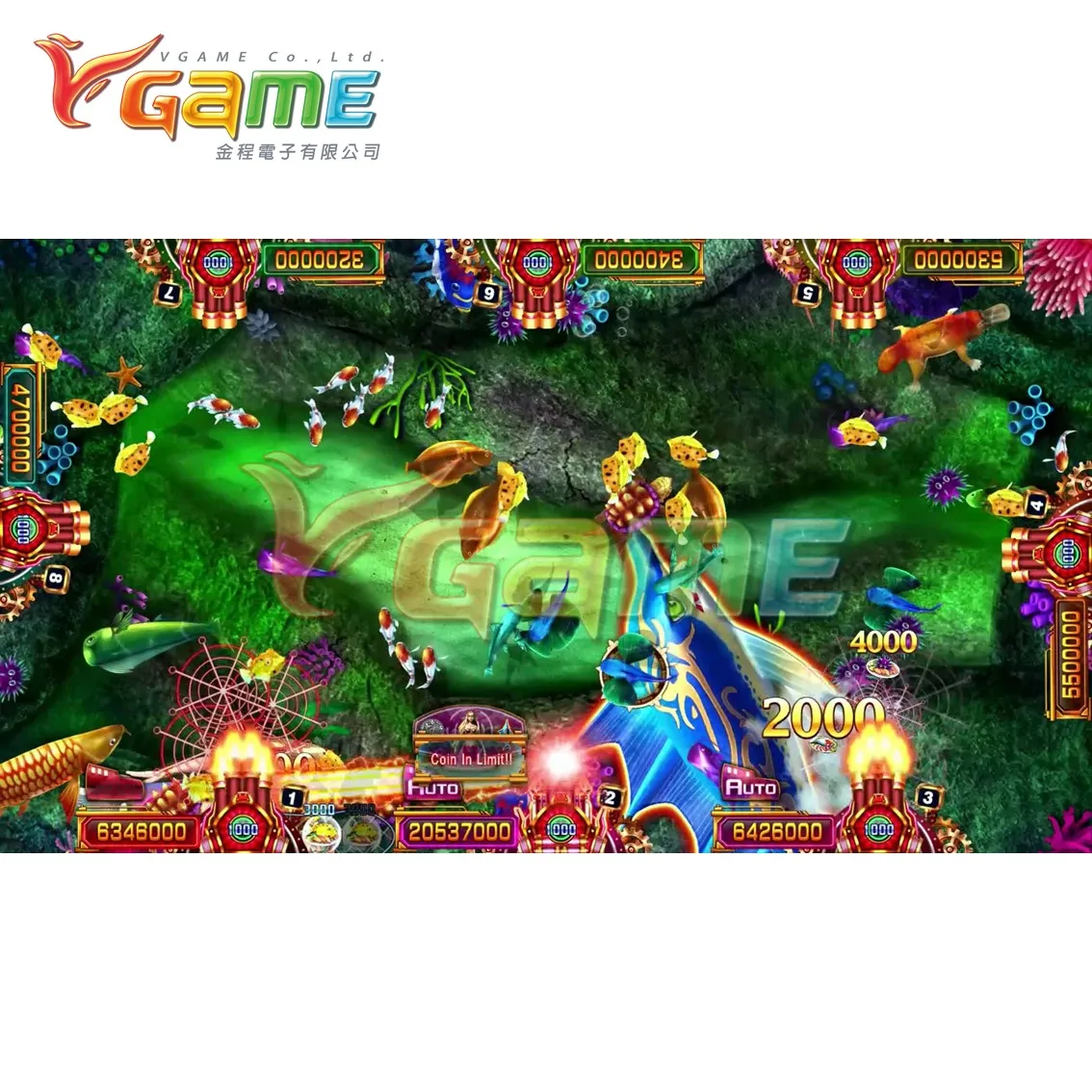 Seafood Paradise Fatal Harpoon 2 Game Board Kit Fish Table for Arcade Game Room and Sweepstakes